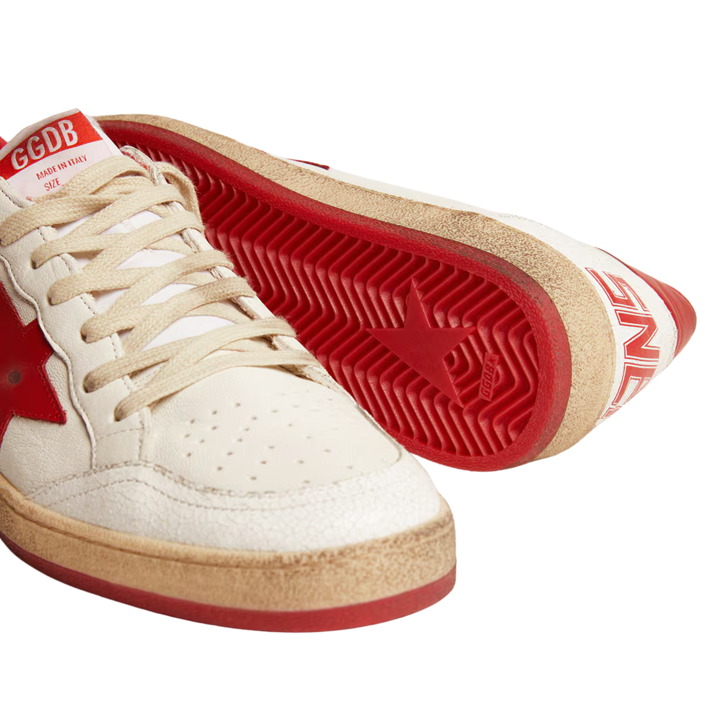 Golden Goose Ball Star in white leather