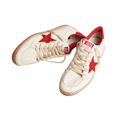 Golden Goose Ball Star in white leather