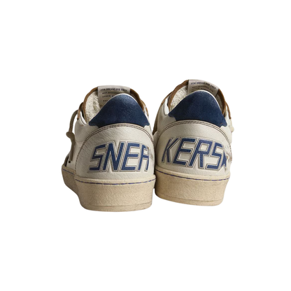 Golden Goose Ball Star with black star and blue suede heel tab