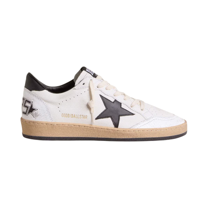 Golden Goose Ball Star in white nappa with black star