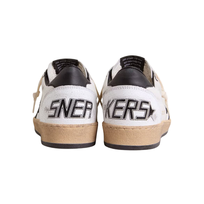 Golden Goose Ball Star in white nappa with black star