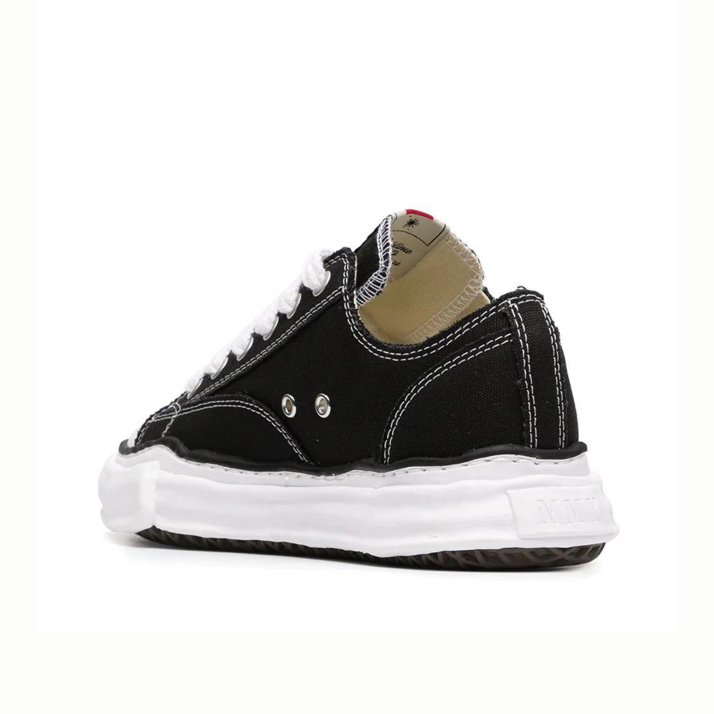 Maison Mihara Yasuhiro Sole Canvas Low Black White (tongue label)